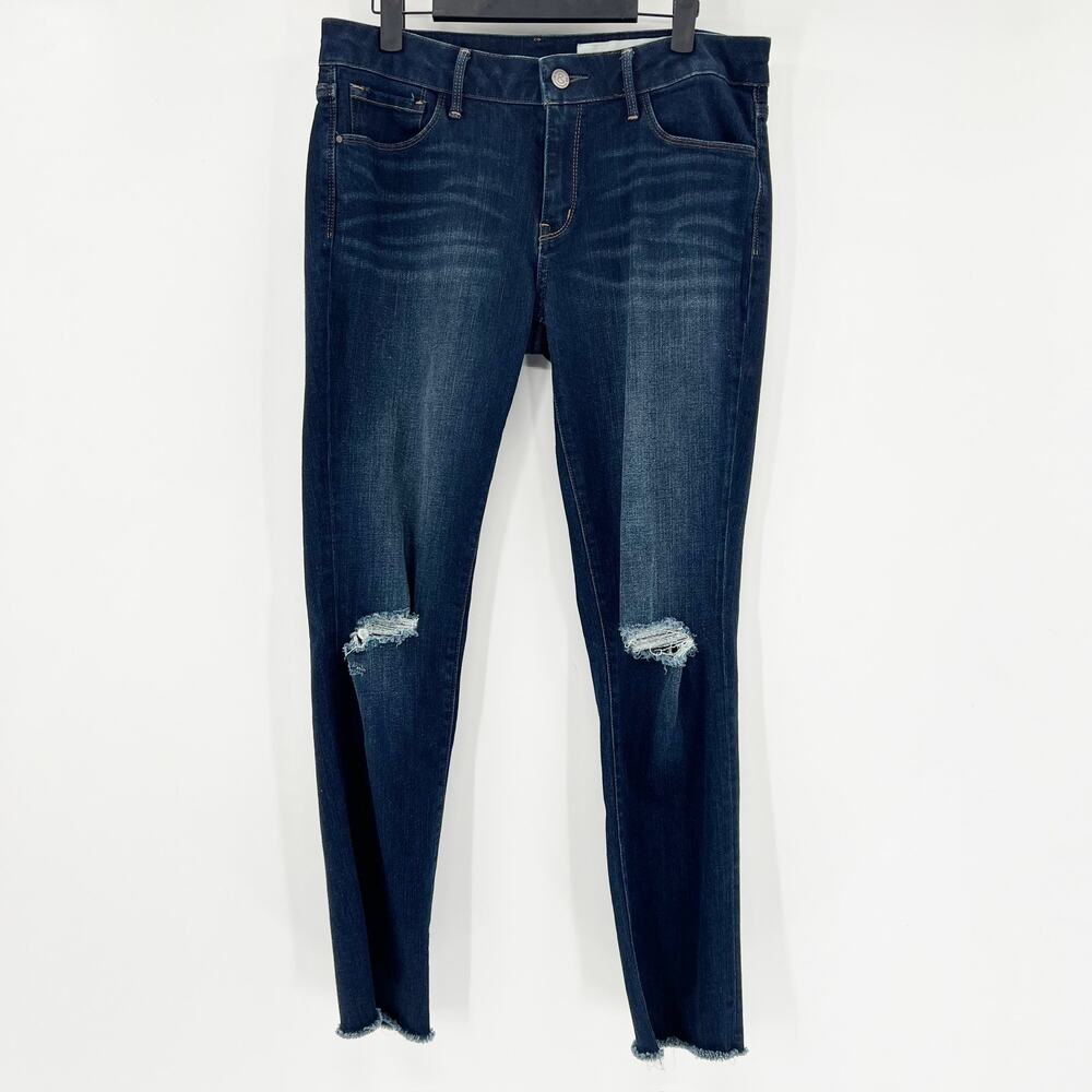 Treasure and Bond Blue Denim Skinny Fit Distressed Jeans 31
